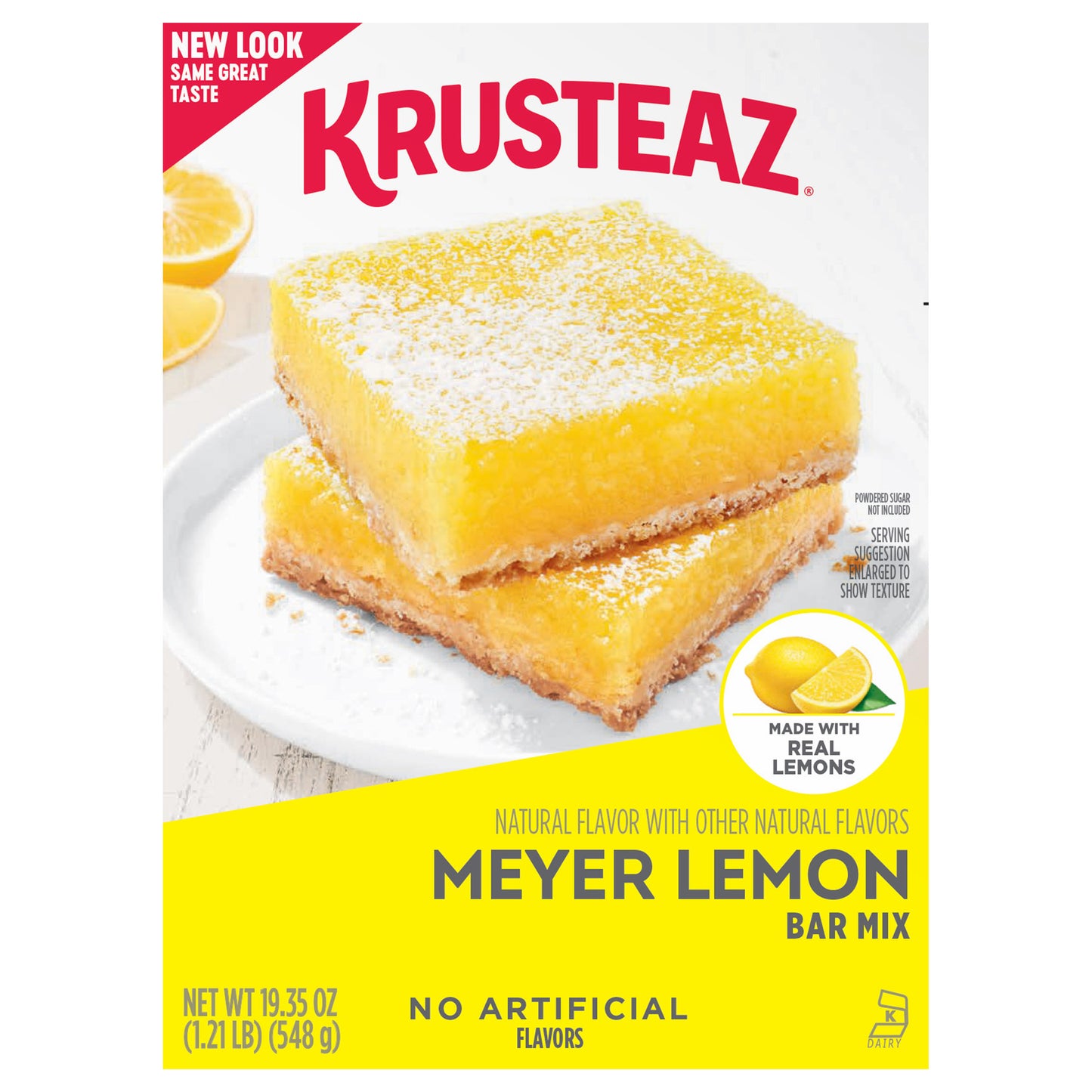 Krusteaz Supreme Lemon Bar Mix, 19.35 OZ, 4-Pack