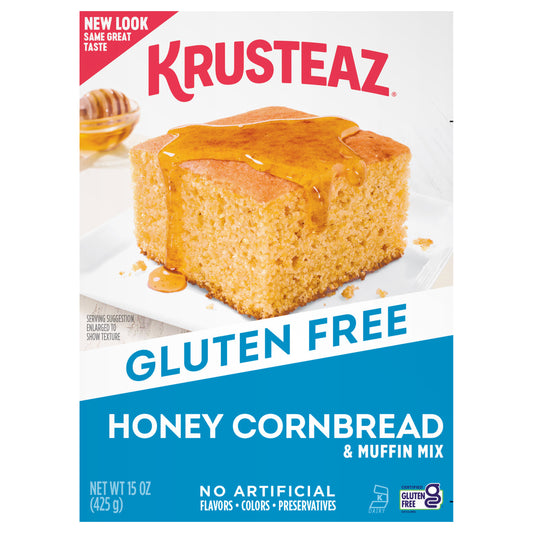 Krusteaz Gluten Free Honey Cornbread Mix, 15 OZ, 4-PACK