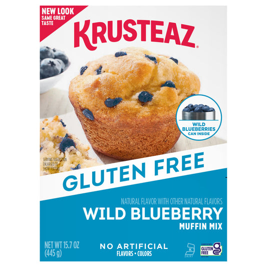 Krusteaz Gluten Free Blueberry Muffin Mix, 15.7 OZ, 4-PACK