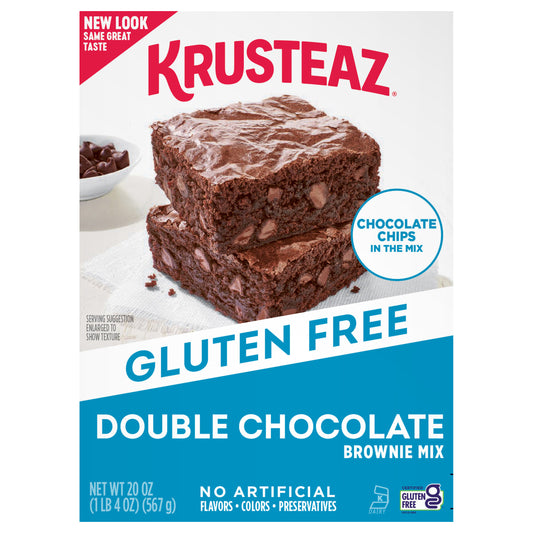 Krusteaz Gluten Free Double Chocolate Brownie Mix, 20 OZ, 4-PACK