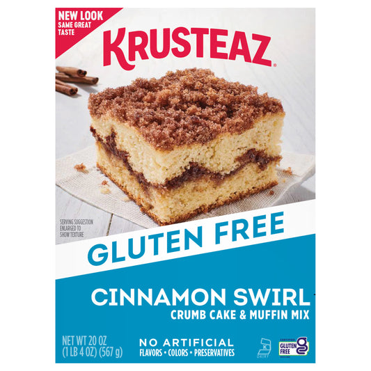 Krusteaz Gluten Free Cinnamon Crumb Cake, 20 OZ, 4-PACK
