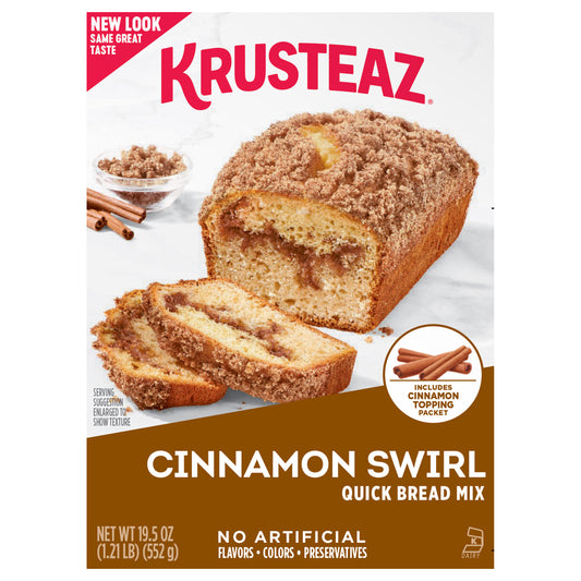 Krusteaz Cinnamon Swirl Quick Bread Mix, 19.5 OZ